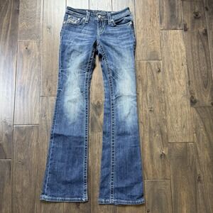 Miss Me Bootcut Jeans Women Size 14 Dark Wash Excellent Embellished JK5929B2
